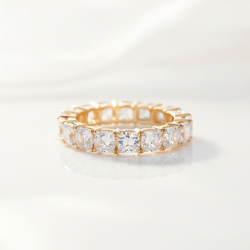 Sparkling Eternity Band in Gold