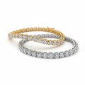 Sparkling Tennis Bracelet in Gold and Silver