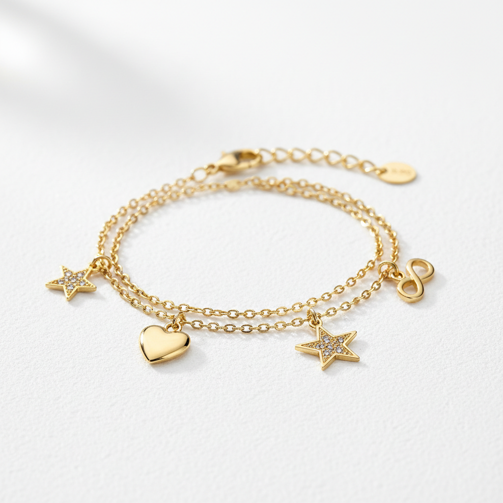 Meaningful Moments Charm Bracelet in Gold
