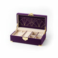 Luxury Velvet Jewelry Box in Purple and Gold