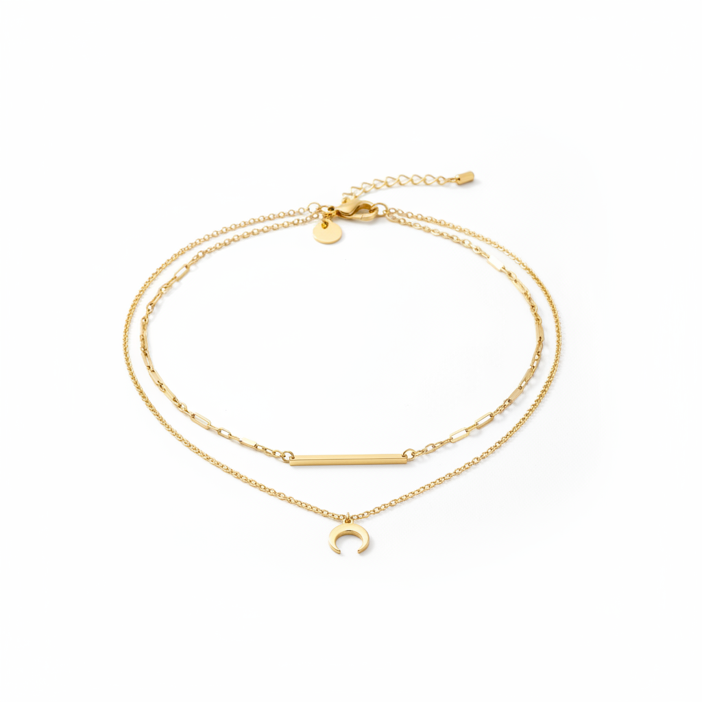 Luxury Layered Chain Necklace Set in Gold